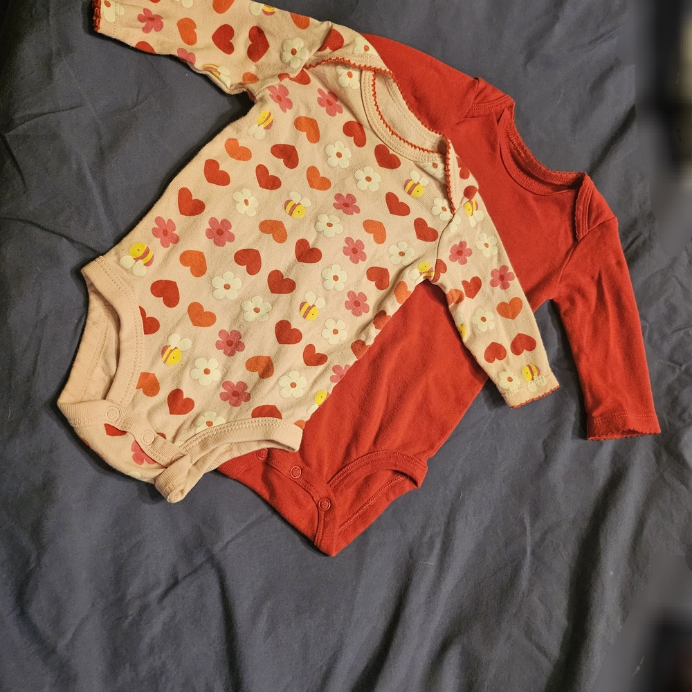 Child of Mine Pink and Red Baby Bodysuit
